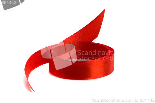 Image of red satin ribbon