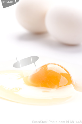 Image of white chicken eggs