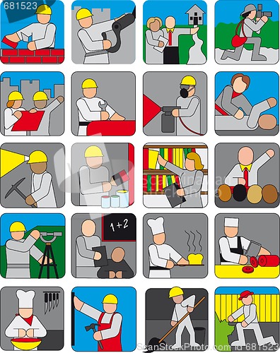 Image of Set of different people 