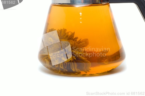 Image of teapot with Lotus Flower Chinese tea