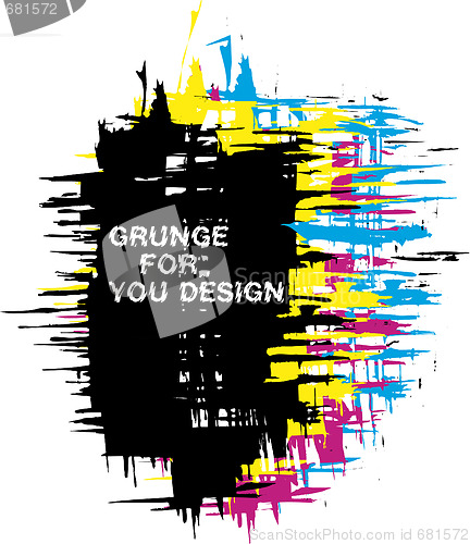 Image of Grunge background as CMYK color