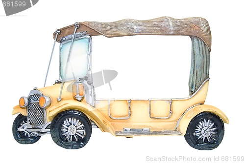 Image of Frame of foto as toy car 