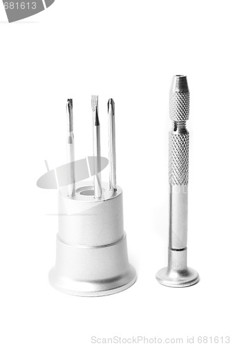Image of Set of metallic screwdrivers
