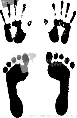 Image of vector illustration of track/footstep