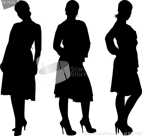 Image of  girl posing silhouette