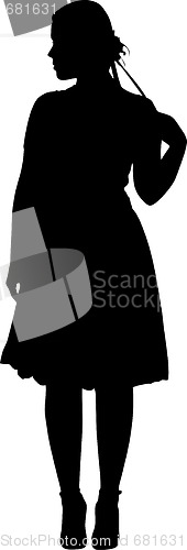 Image of girl posing silhouette