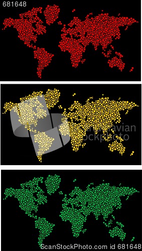 Image of dotted world map
