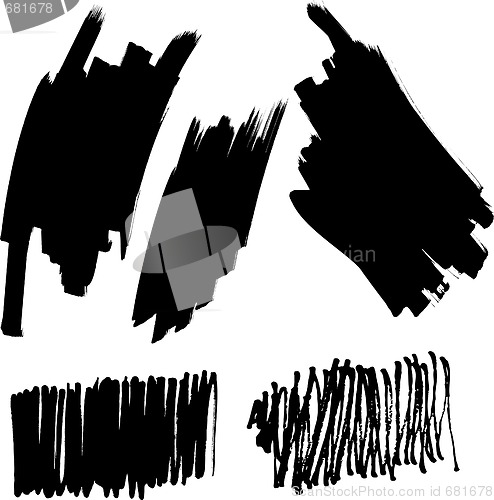 Image of  vector set of brushes
