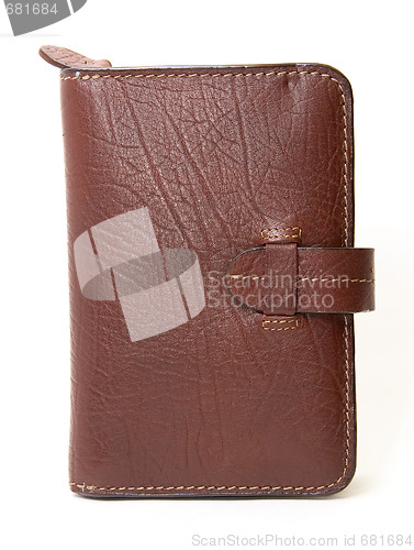 Image of leather brown purse