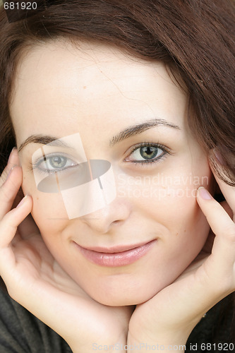 Image of Woman with green eyes