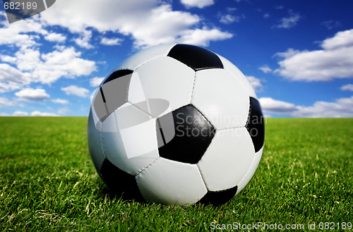 Image of soccer ball on grass