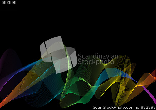 Image of rainbow weave black