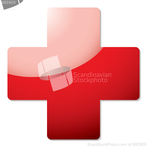 Image of red cross shadow