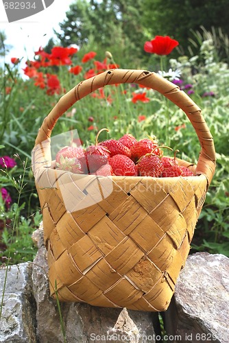 Image of basket of the strawberries