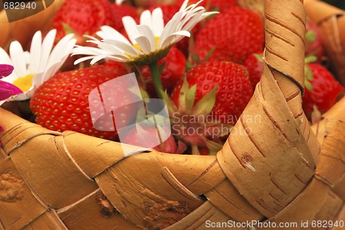 Image of basket of the strawberries