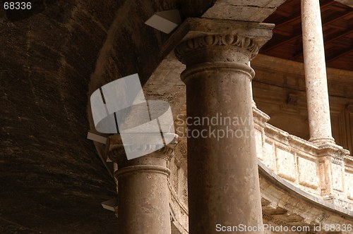 Image of Palacio Carlos V detail, Alhambra, Granada, Spain