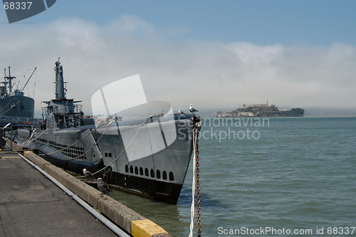 Image of US Pampanito American submarine in San Francisco