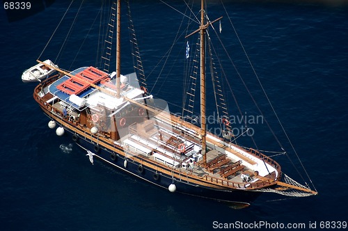 Image of Vessel in Santorini, Greece