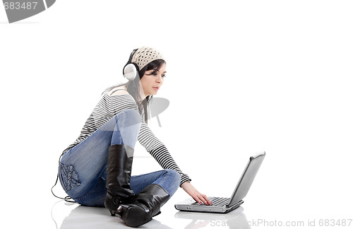 Image of Listen Music with a Laptop