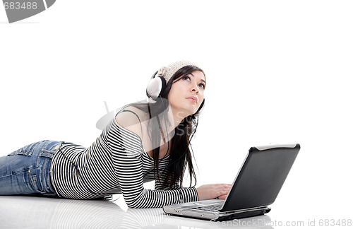 Image of Listen Music with a Laptop