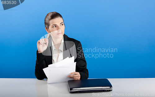 Image of Businesswoman thinking