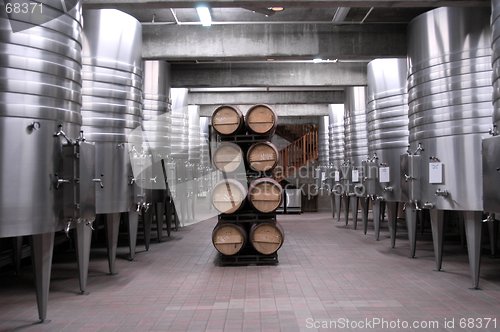 Image of Californian wine cellar