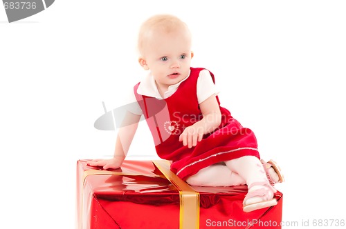 Image of Little christmas baby-girl