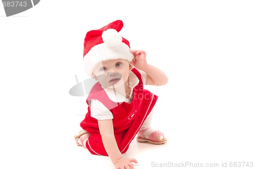 Image of Little christmas baby-girl 