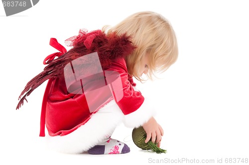 Image of Little christmas baby-girl 
