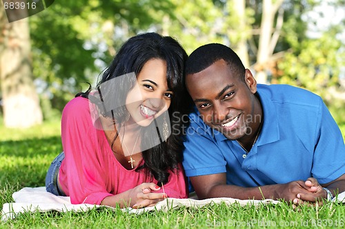 Image of Happy couple in park