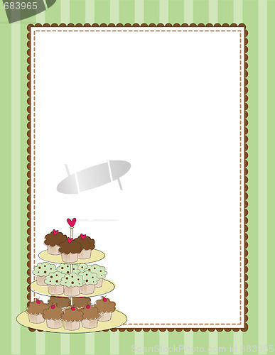 Image of Cupcake Border Green