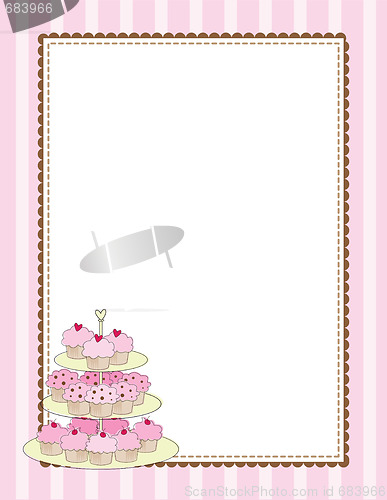 Image of Cupcake Border Pink