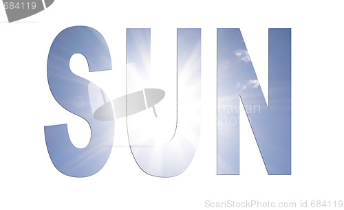 Image of Sun and sky font