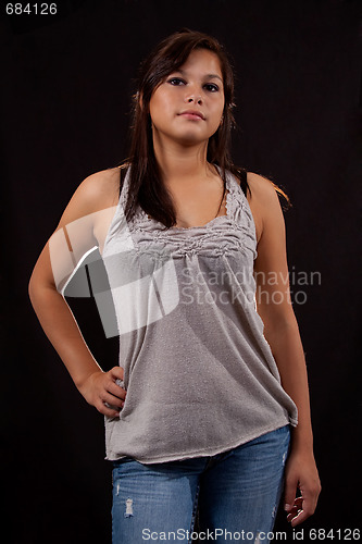Image of Teen in jeans