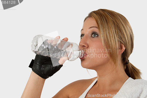 Image of Girl drinking water