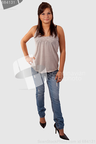 Image of Girl in jeans