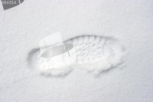 Image of Footprint in snow