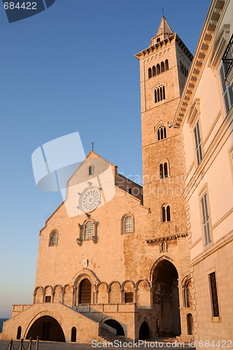 Image of Trani Cathedral in the sunset light