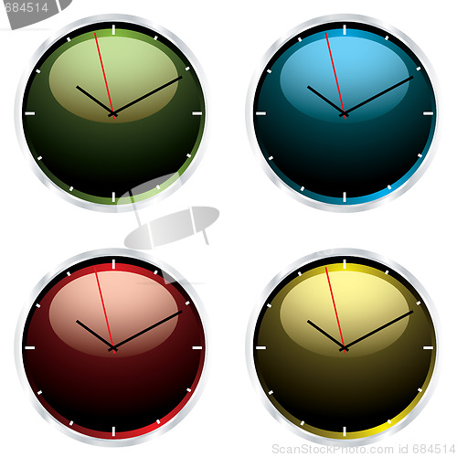 Image of variations modern wall clock