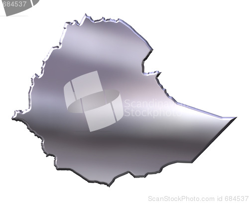 Image of Ethiopia 3D Silver Map