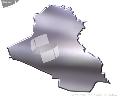 Image of Iraq 3D Silver Map