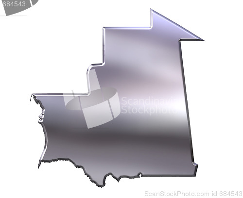 Image of Mauritania 3D Silver Map