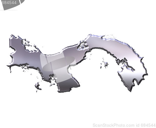 Image of Panama 3D Silver Map