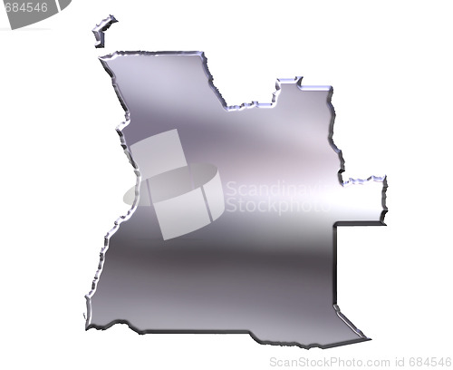 Image of Angola 3D Silver Map