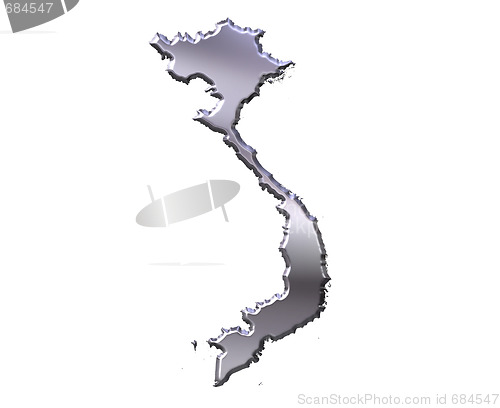 Image of Vietnam 3D Silver Map