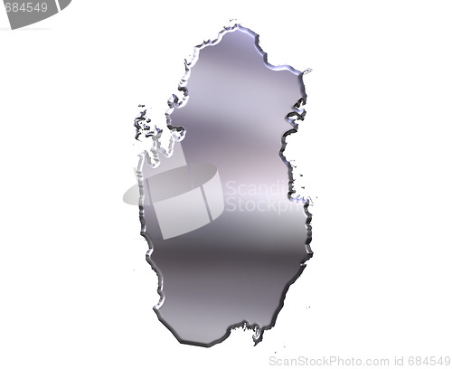 Image of Qatar 3D Silver Map