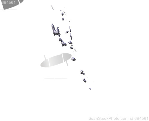 Image of Vanuatu 3D Silver Map