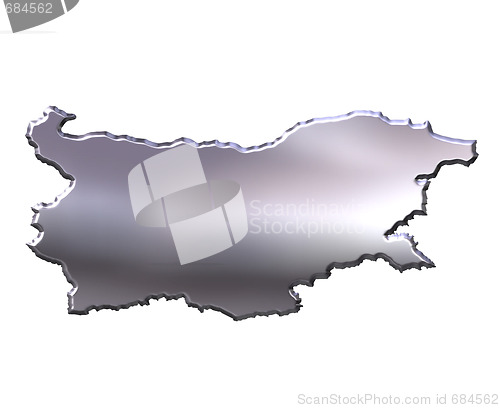 Image of Bulgaria 3D Silver Map