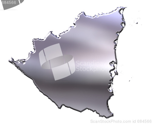 Image of Nicaragua 3D Silver Map