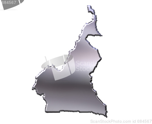 Image of Cameroon 3D Silver Map